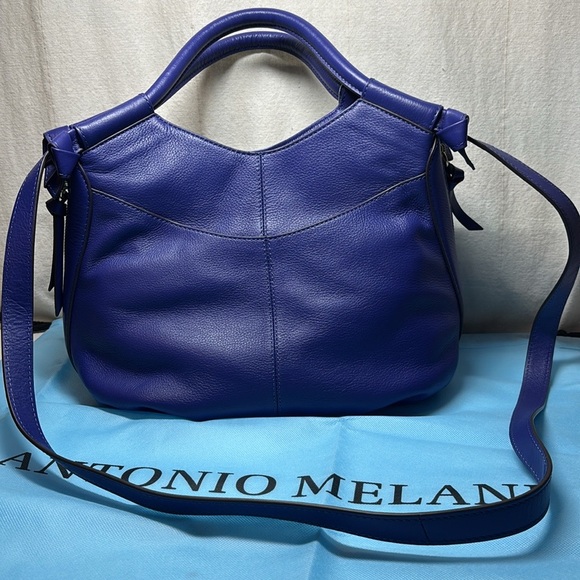 Antonio Melani Leather Satchel Crossbody | NWT - Picture 2 of 12
